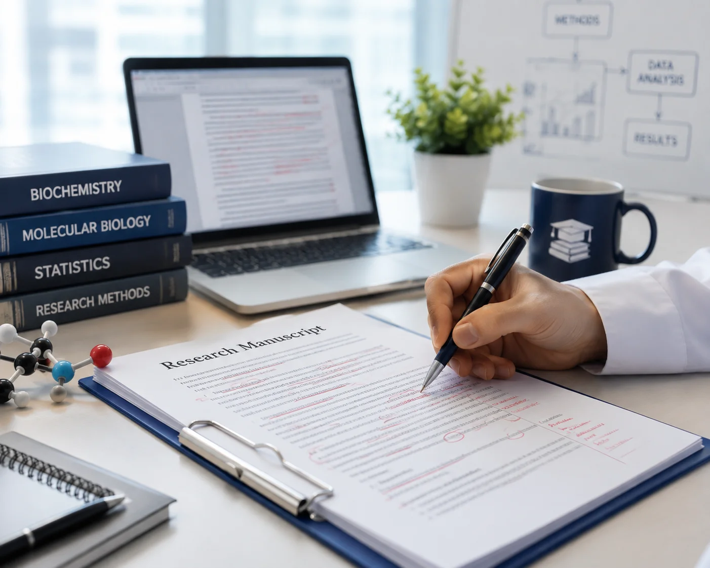 Scientific manuscript editing by a professional academic editor